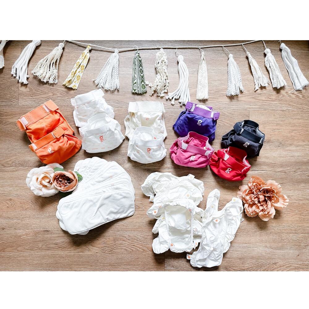 32pc Bulk lot small Gdiaper cloth diaper + inserts bundle